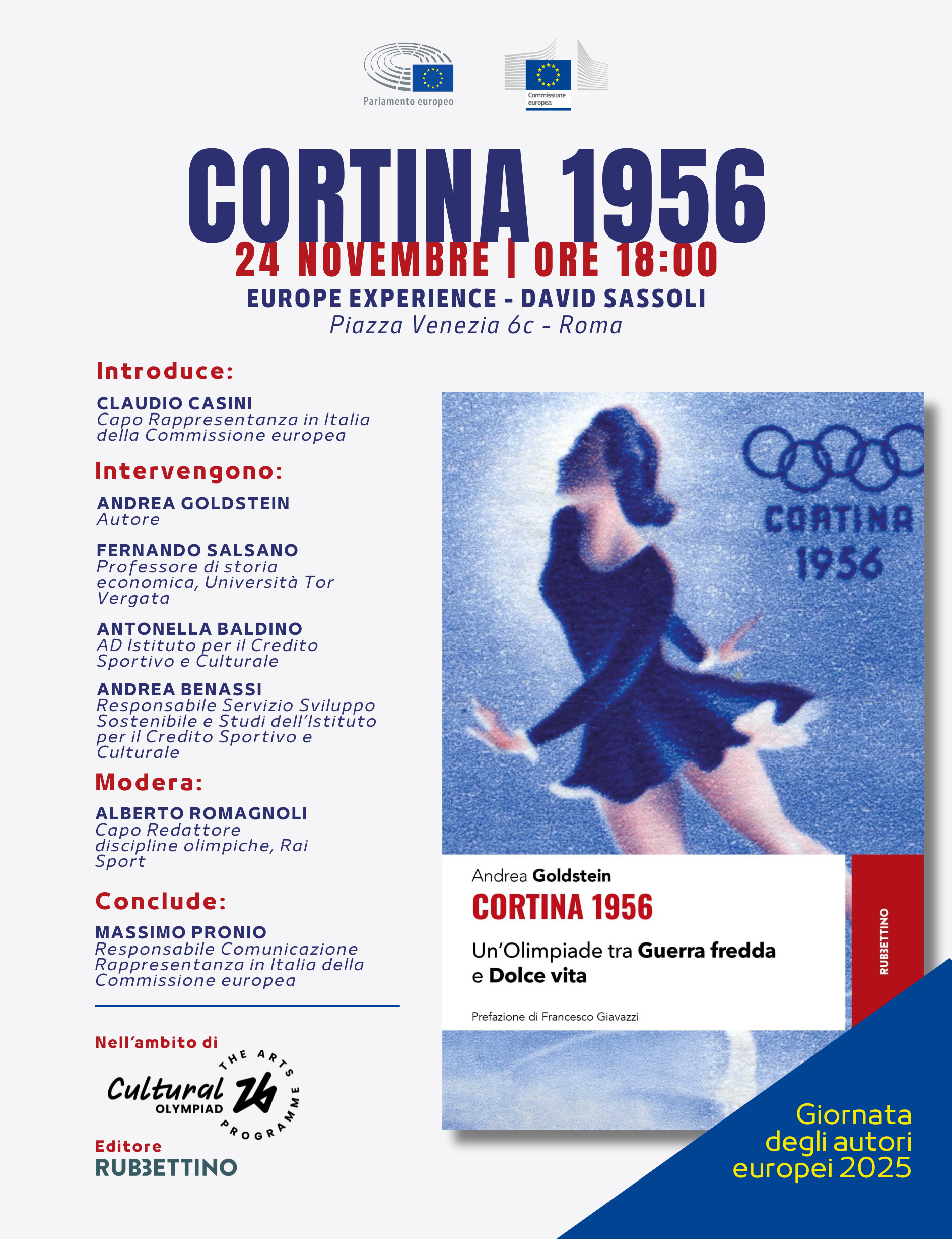 Presentazione del libro Cortina 1956 di Andrea Goldstein