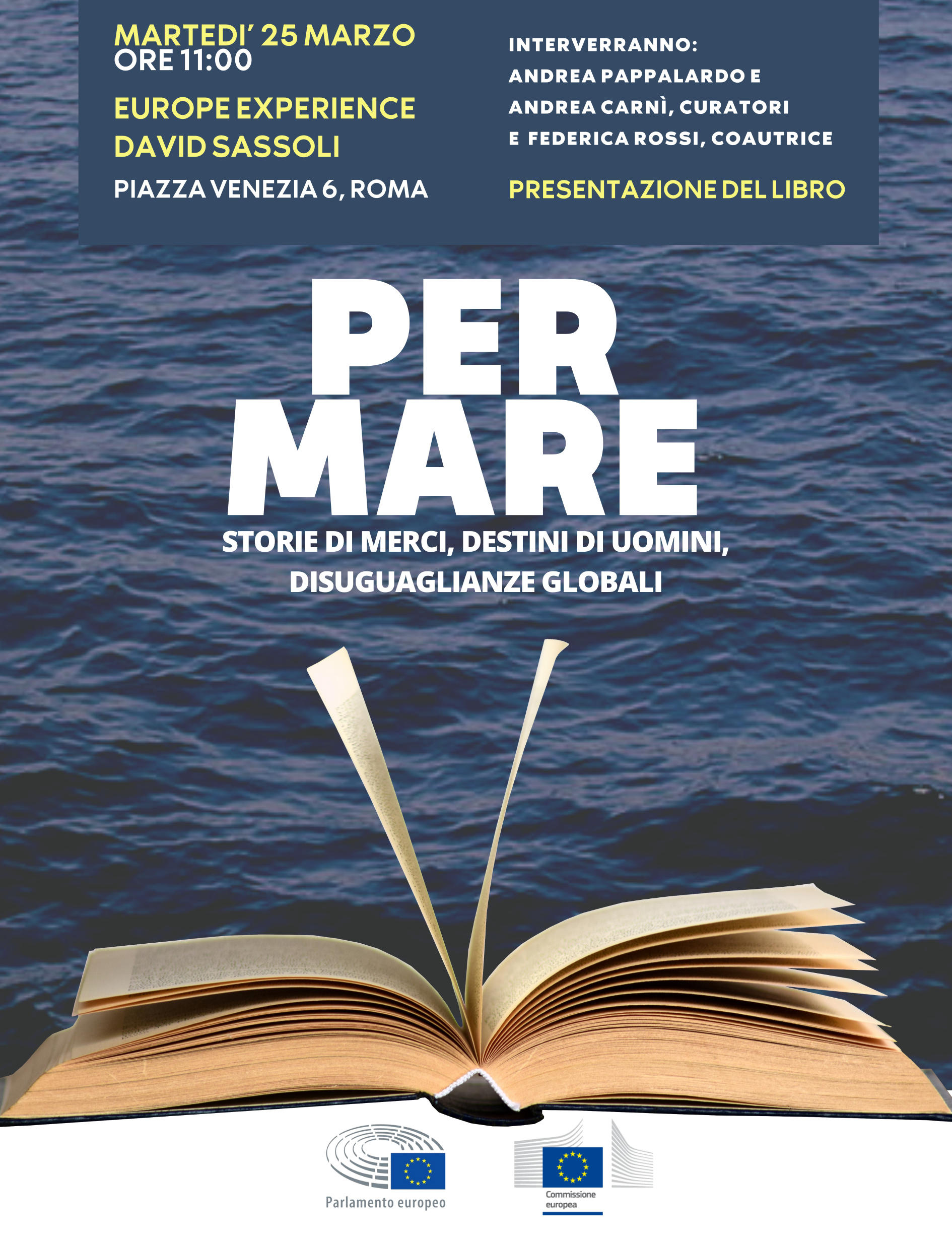 Presentazione del libro “PER MARE – Storie di merci, destini di uomini, disuguaglianze globali”